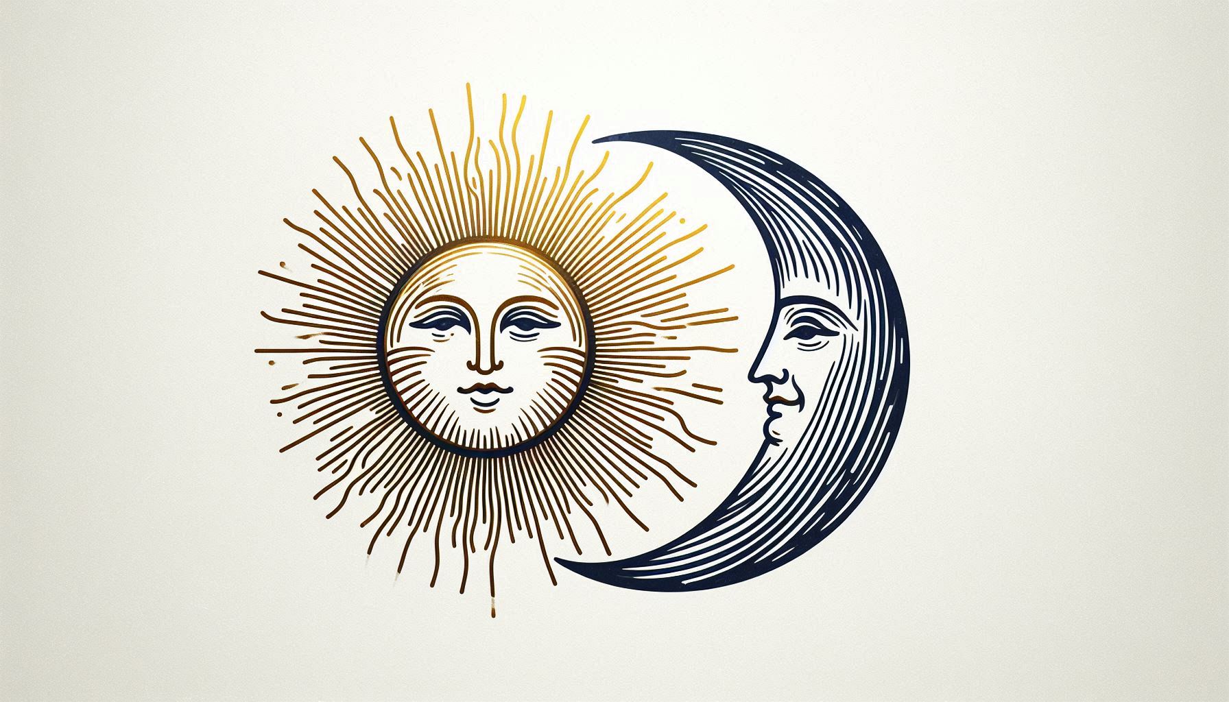 vintage drawing sun moon 5